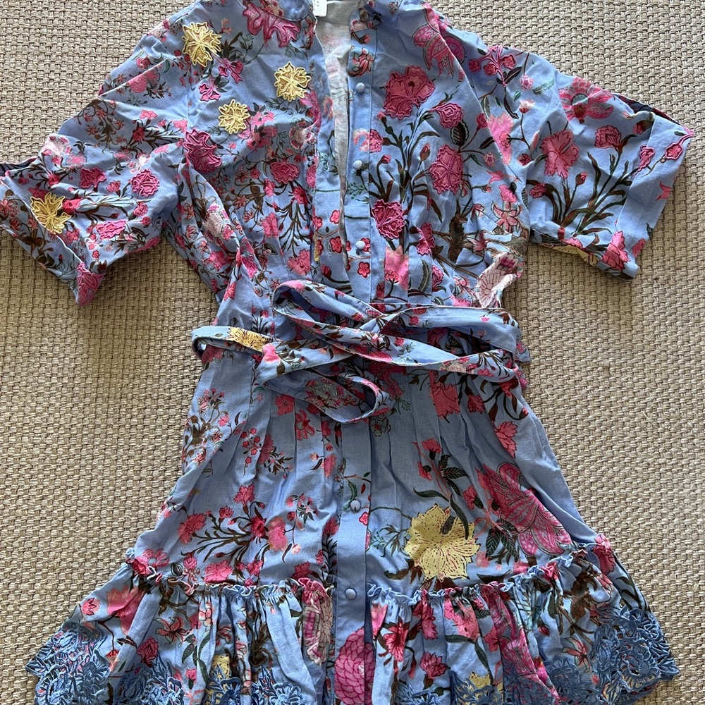 Short Dress with Tie Up Belt Hemant and nandita
